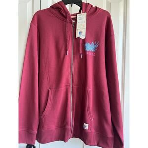Laguna "Find Your Chill" Raspberry Colored Zip Up Hoodie Mens XL NEW